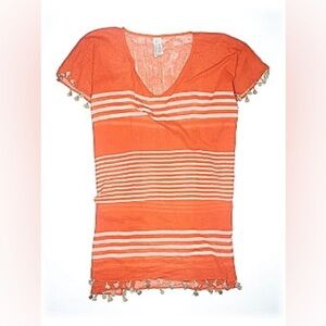 Seafolly Australia Orange cotton gauze kaftan Coverup O/S